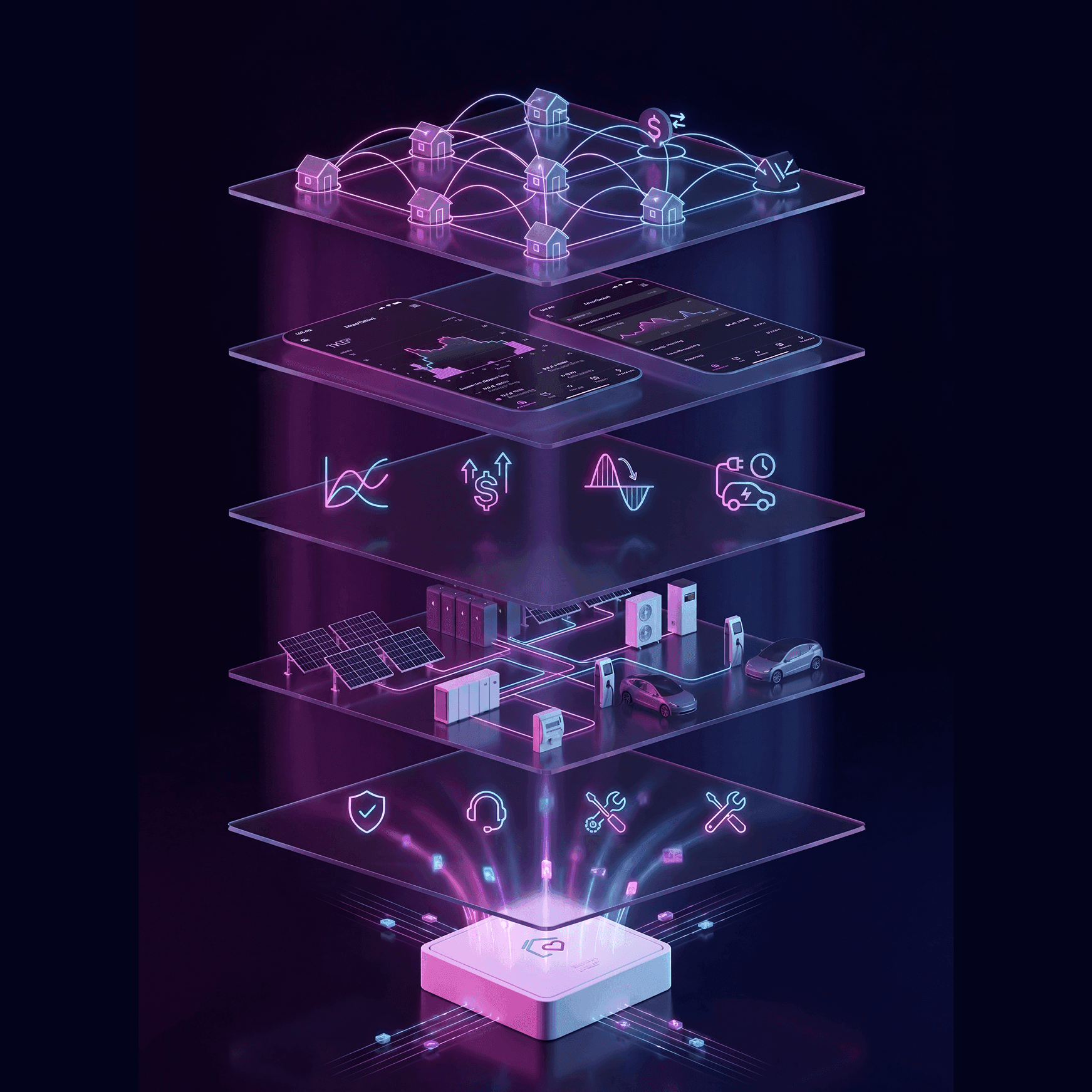 Grafik der Heartbeat-Box mit visuellen Elementen